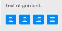 text alignment